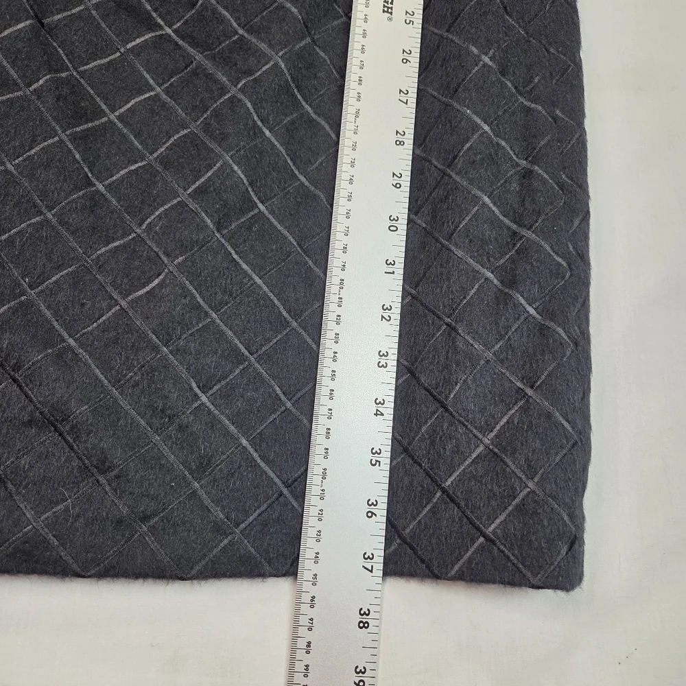 Beatriz Canedo Patiño‎ Alpaca Lambswool Black Sleeveless Dress Textured Grid